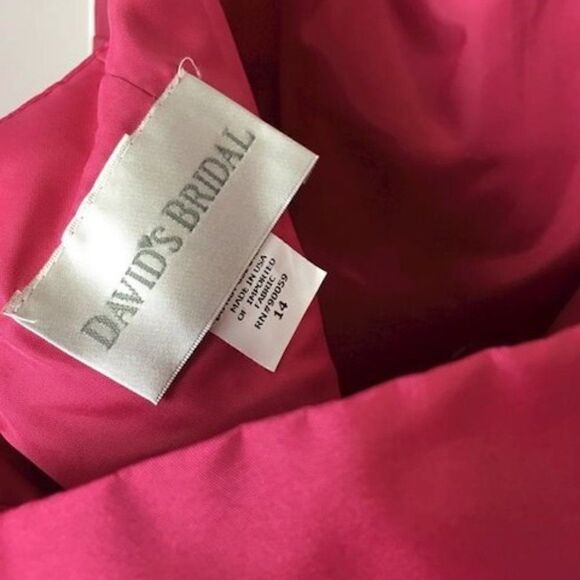 David's Bridal Pink Halter Dress NWT - 14 - Picture 5 of 8